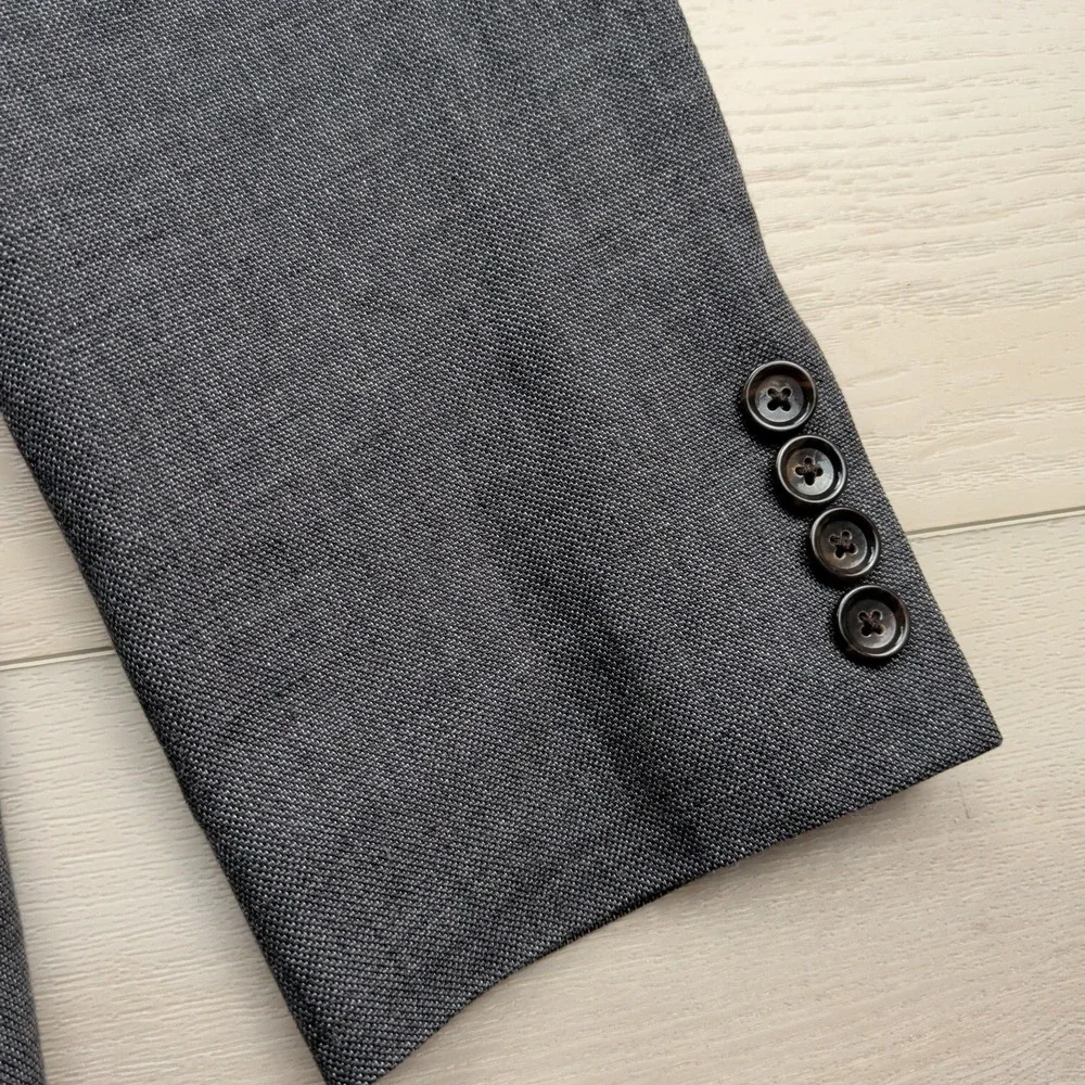 J Crew Ludlow Blazer Sport Coat‎ Mens 40R Linen Wool Blend Gray Suit Jacket
